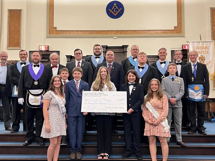 DeMolay Lorraine Chapter Isaiah 117 House check presentation